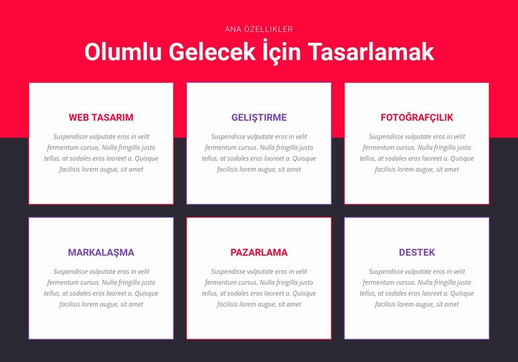 İlham veren tasarım Web Sitesi Oluşturucu Şablonları