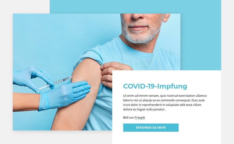 COVID-19-Impfung Website-Modell