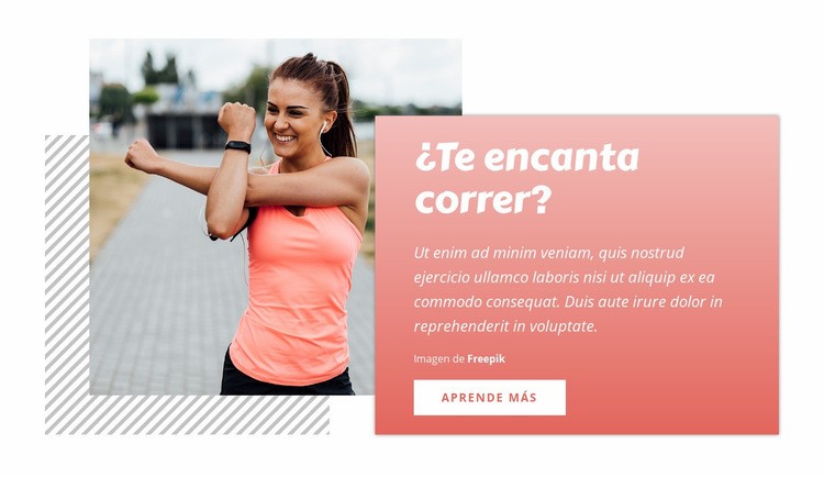 Correr es simple Maqueta de sitio web