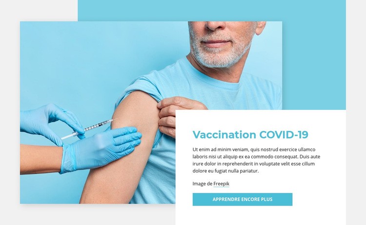 Vaccination COVID-19 Conception de site Web