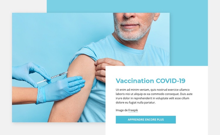 Vaccination COVID-19 Modèles de constructeur de sites Web