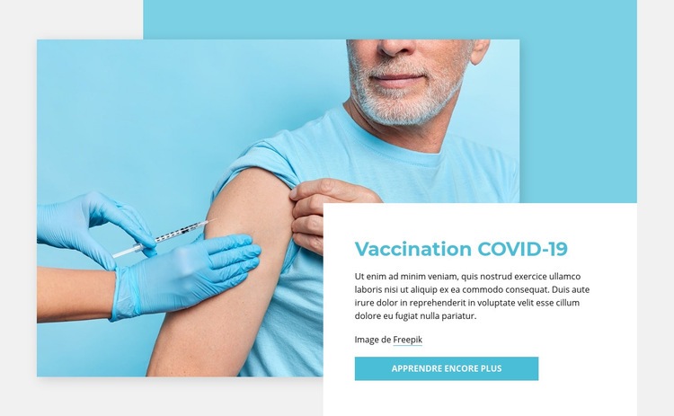 Vaccination COVID-19 Maquette de site Web