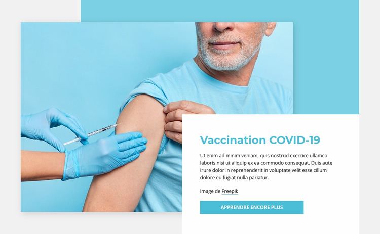Vaccination COVID-19 Modèle Joomla