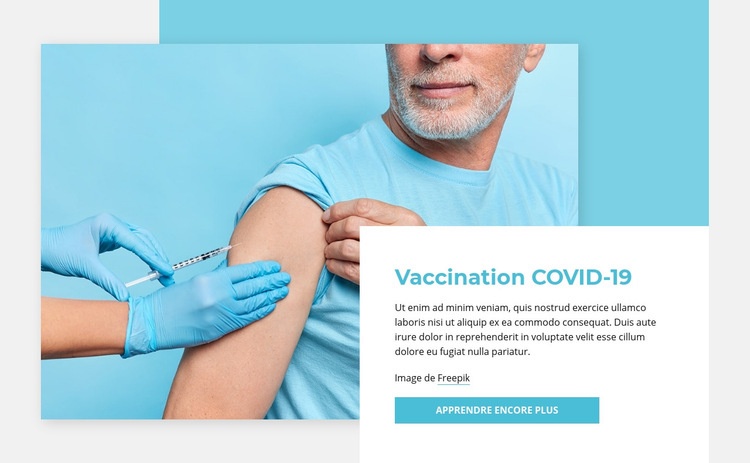 Vaccination COVID-19 Modèle d'une page