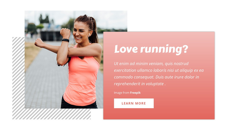 Running is Simple Homepage Design