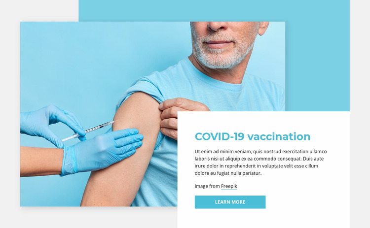 COVID-19 vaccination Html Website Builder