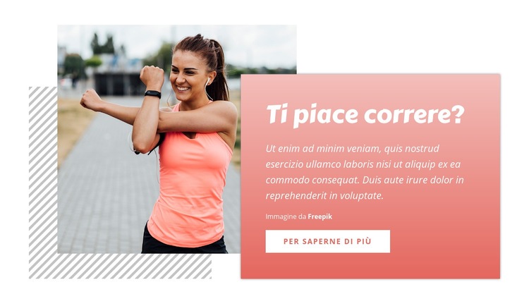 Correre è semplice Mockup del sito web