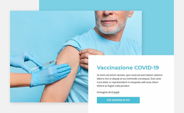Vaccinazione COVID-19 Mockup del sito web