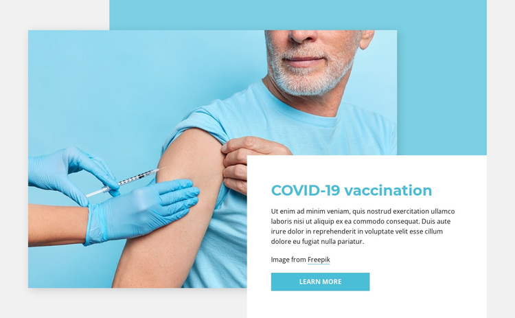 COVID-19 vaccination Joomla Page Builder