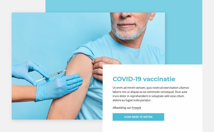 COVID-19 vaccinatie HTML5-sjabloon