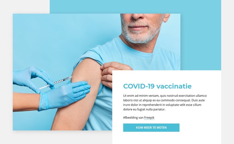 COVID-19 vaccinatie Sjabloon voor één pagina