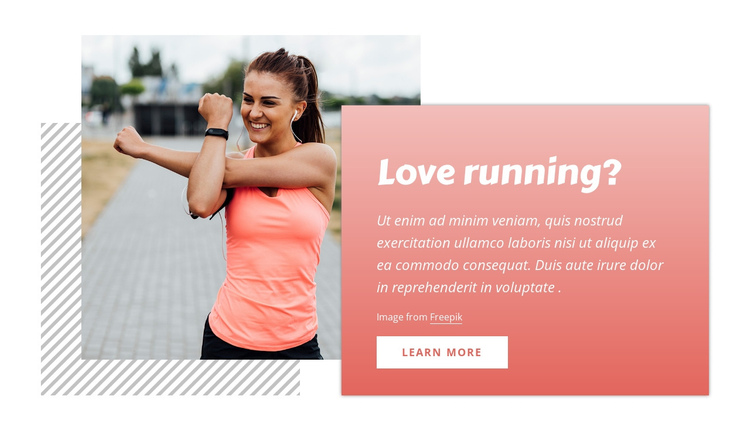 Running is Simple One Page Template