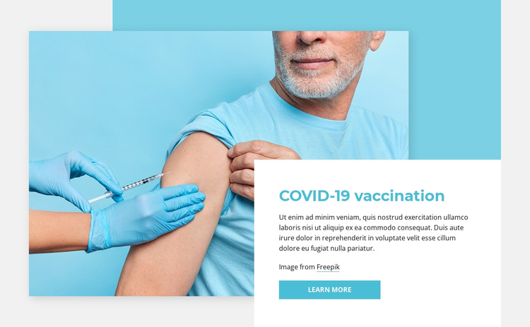COVID-19 vaccination One Page Template