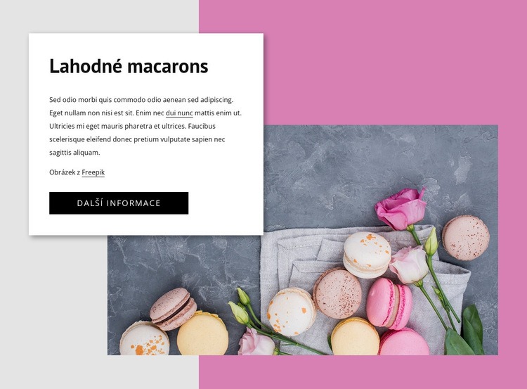 Lahodné macarons Šablona CSS