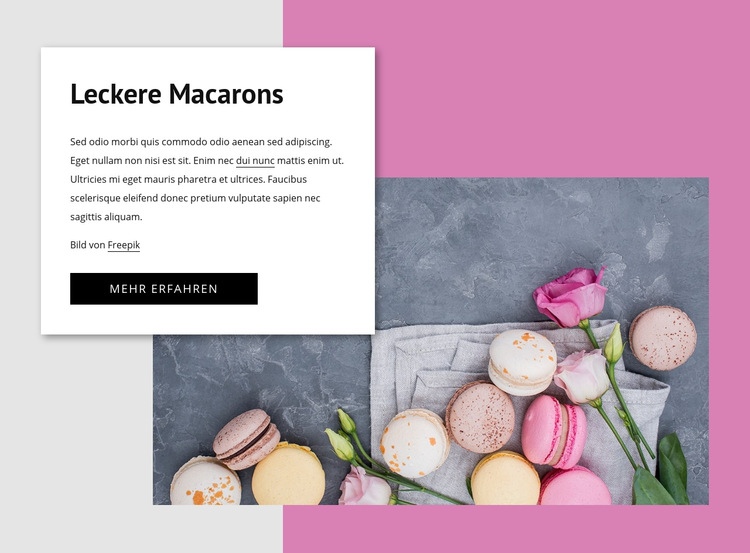 Leckere Macarons Eine Seitenvorlage