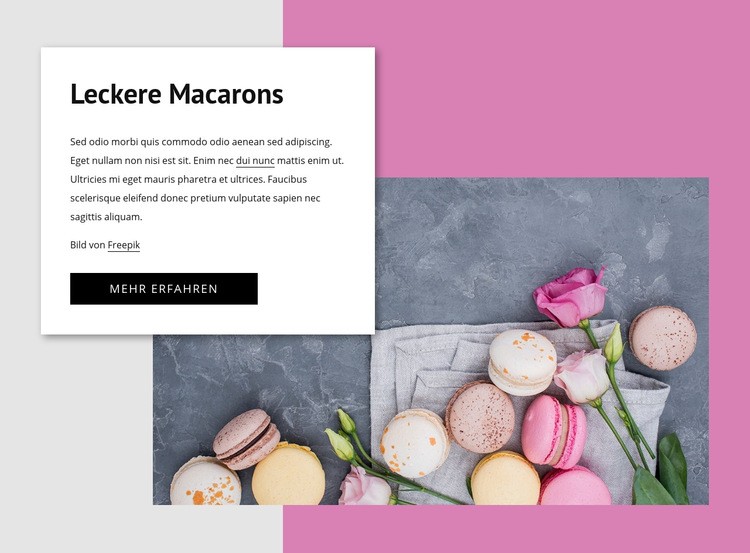 Leckere Macarons HTML Website Builder