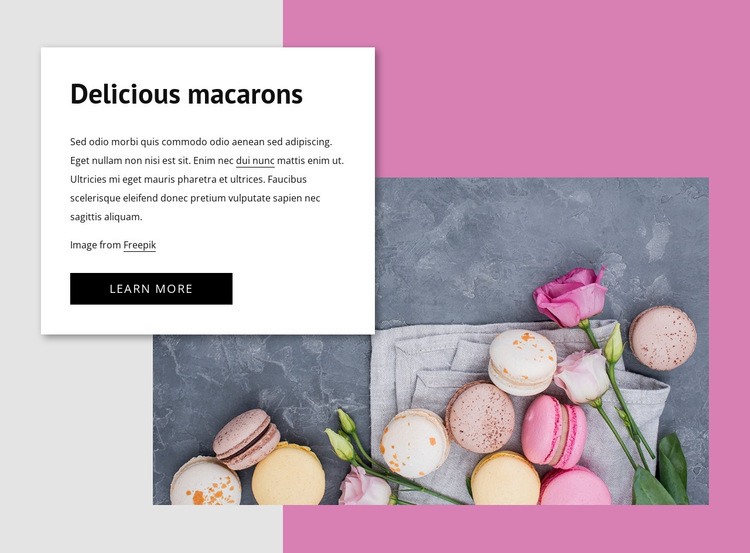 Finom macaronok Html Weboldal készítő