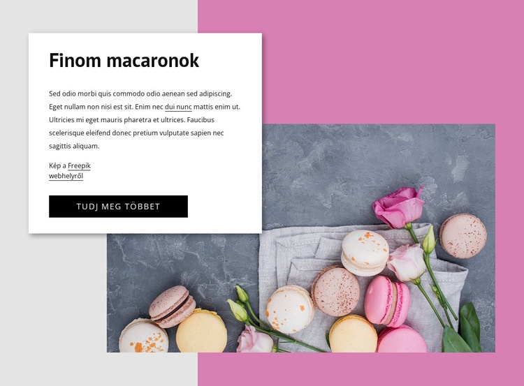 Finom macaronok HTML Sablon