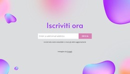 Modulo Di Iscrizione Su Sfondo Astratto - HTML Page Creator