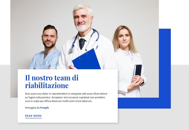 Il nostro team di riabilitazione Progettazione di siti web