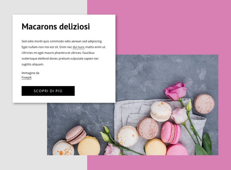 Macarons deliziosi Progettazione di siti web