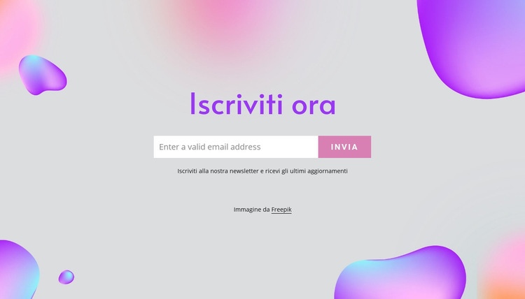 Modulo di iscrizione su sfondo astratto Mockup del sito web