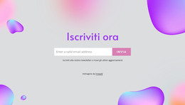 Modulo Di Iscrizione Su Sfondo Astratto - Modello Web Moderno