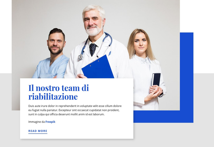 Il nostro team di riabilitazione Modello HTML