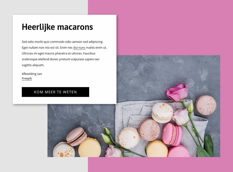 Heerlijke macarons Joomla-sjabloon