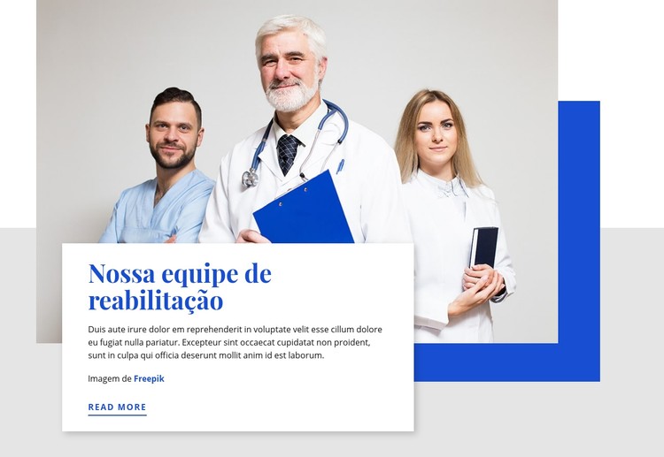 Nossa equipe de reabilitação Template CSS