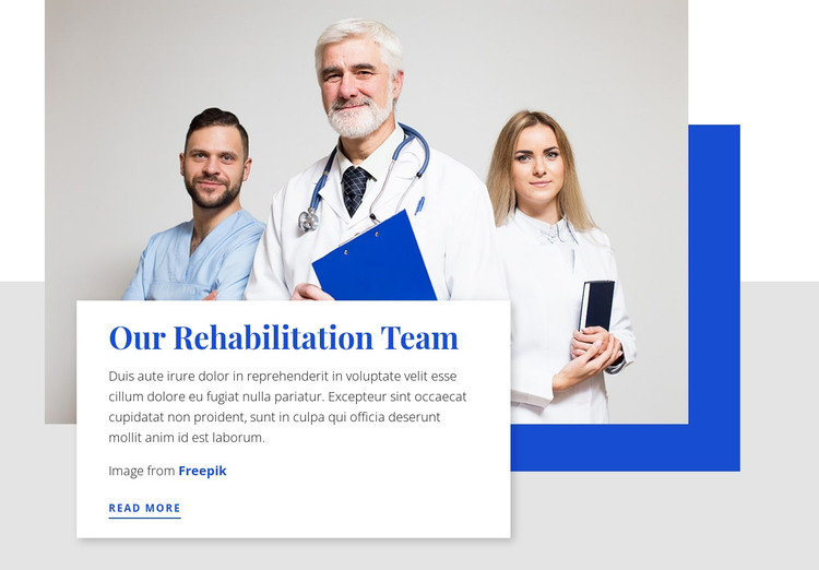 Our Rehabilitation Team Web Design