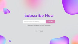 Subscribe Form On Abstract Background - Responsive Website Design