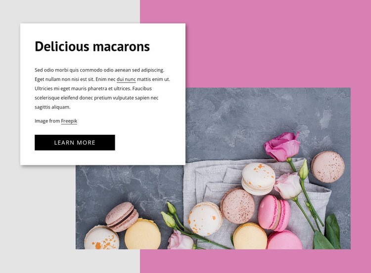 Delicious macarons Wix Template Alternative