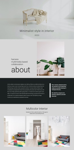 Minimalistický Moderní Interiér - HTML Designer