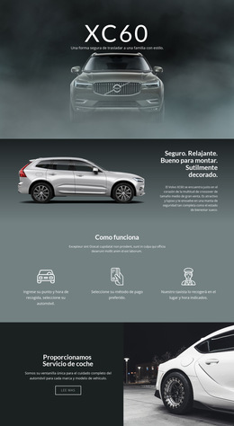 Coche Todoterreno Volvo XC60: Plantilla De Sitio Web Sencilla