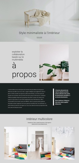Intérieur Moderne Minimaliste - Conception Web Polyvalente