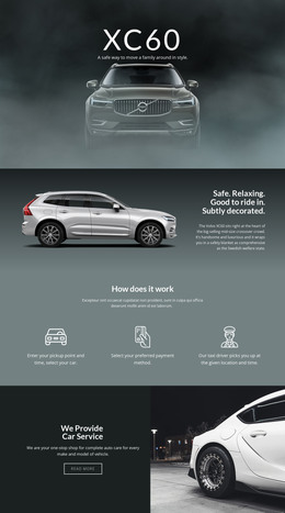 Volvo XC60 off-road car HTML Templates