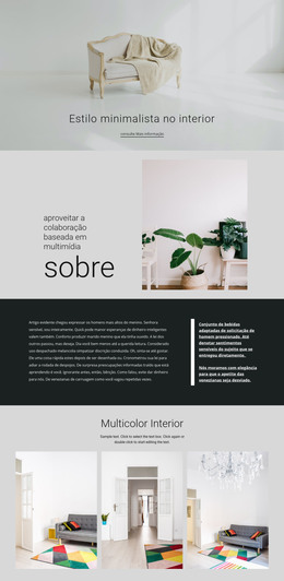 Interior Moderno Minimalista - Modelo De Página HTML
