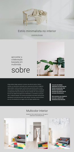 Interior Moderno Minimalista - Modelo De Site Gratuito