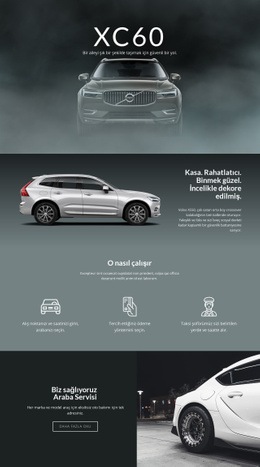 Volvo XC60 Arazi Arabası - Bir Sayfalık Şablon