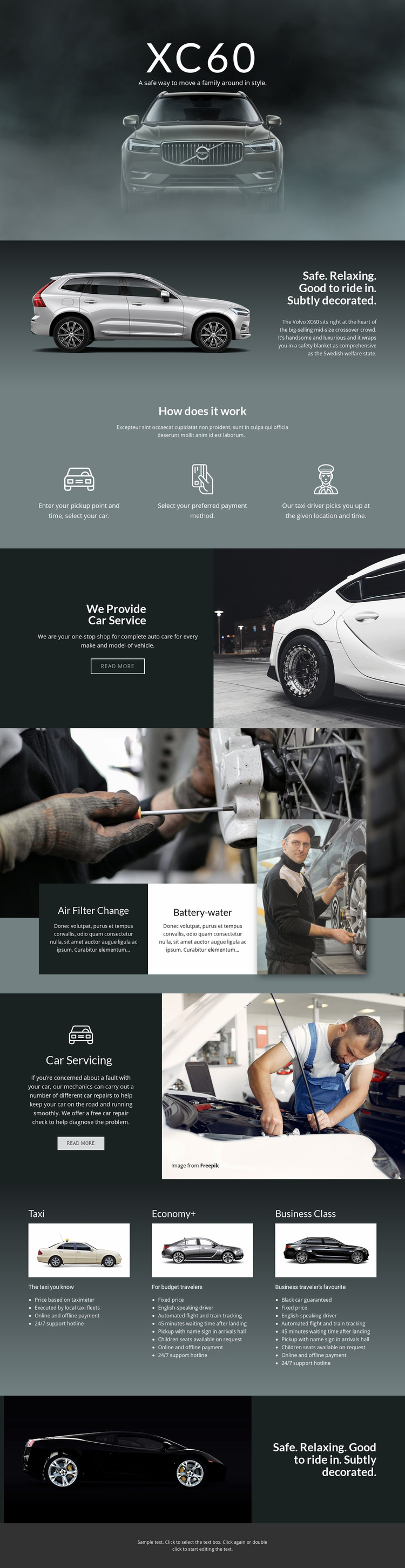Volvo XC60 terreinwagen Website ontwerp