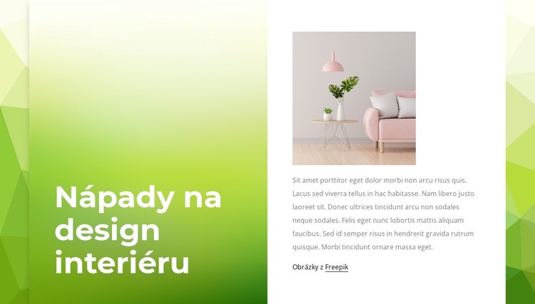 Kreativní nápady pro návrh interiéru Šablona HTML