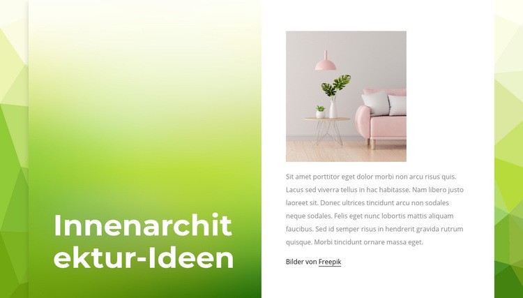 Kreative Ideen für die Innenarchitektur Website Builder-Vorlagen