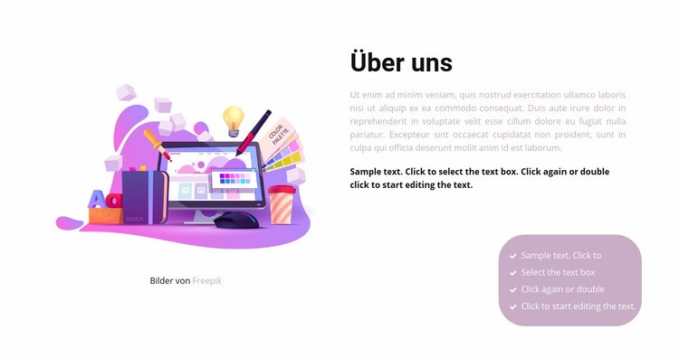 Wir erstellen Illustrationen Landing Page