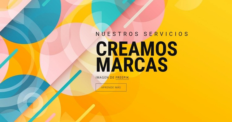 Creación de activos de marca Creador de sitios web HTML