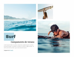 Campamento De Verano De Surf Diseño Web