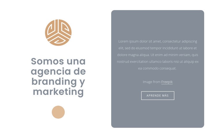 Agencia de branding y marketing Maqueta de sitio web