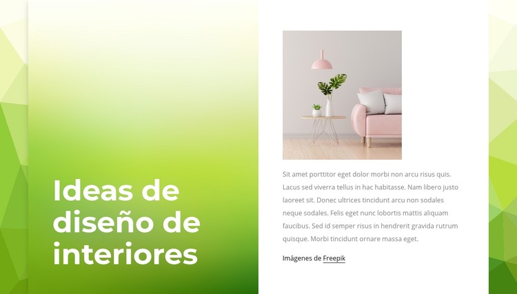 Ideas creativas de diseño de interiores Plantilla CSS