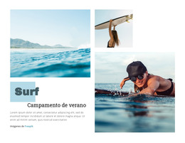 HTML De Arranque Para Campamento De Verano De Surf