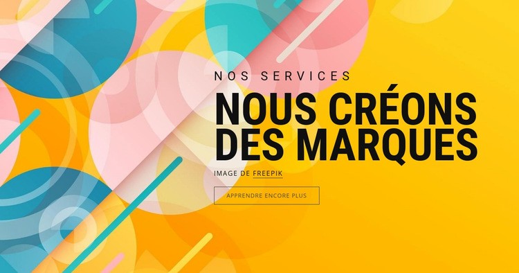 Création d'actifs de marque Créateur de site Web HTML